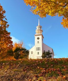 Woodstock in Vermont in de herfst